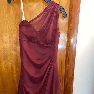 David’s Bridal Bridesmaid Dress - Wine, Size 4